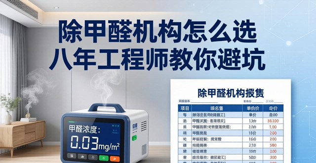除甲醛机构怎么选 八年工程师教你避坑